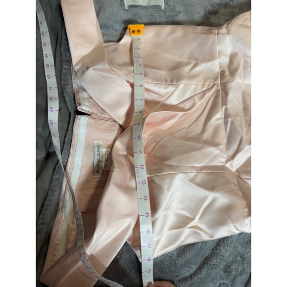 NWT Alfred Sung Size 14 OFF-THE-SHOULDER CUFF TRUMPET GOWN FRONT SLIT BLUSH Pink - Picture 7 of 10